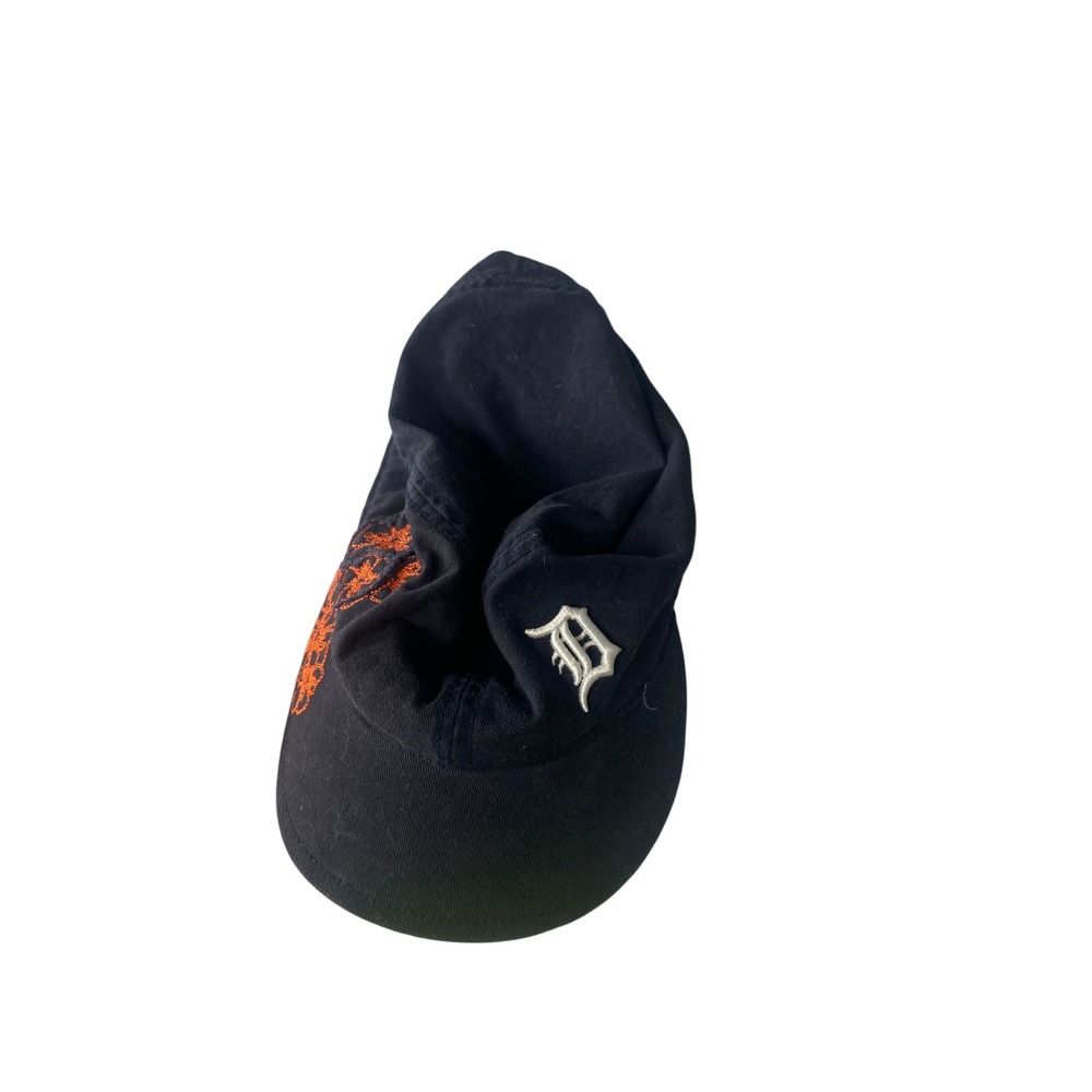 New Era Detroit Tigers MLB Womens Navy Blue Orange Embroidered Baseball Cap Hat